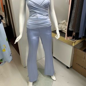 BRAND NEW SALLY LAPOINTE SATIN HIGH WAISTED FLARE PANT 2 small